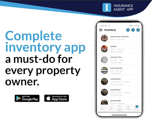 Inventory with your phone with a mobile app like Insurance Agent App.